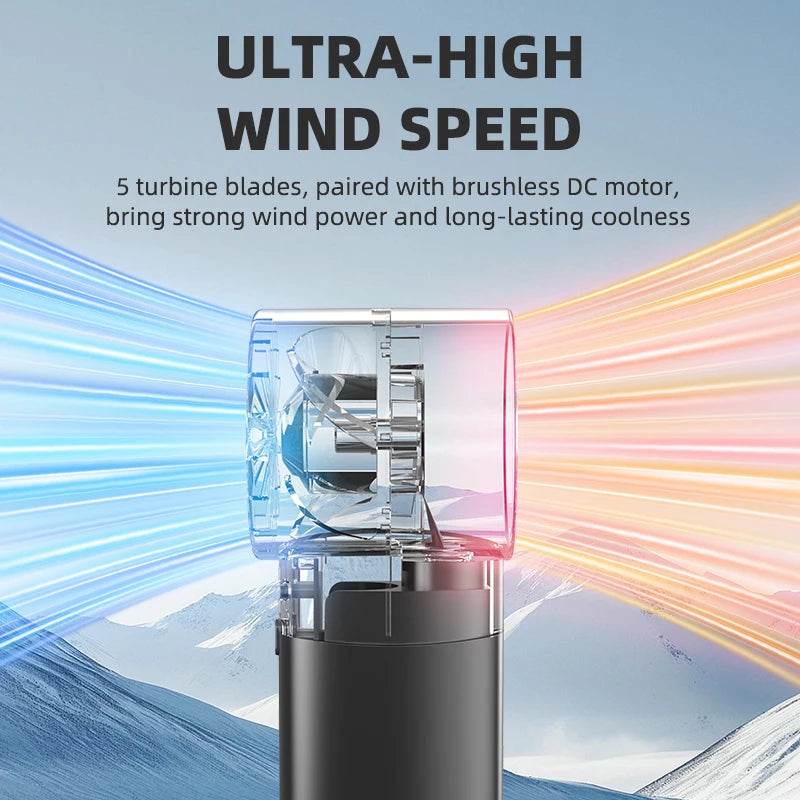 Portable Mist Fan – Handheld Cooling Fan with Water Spray