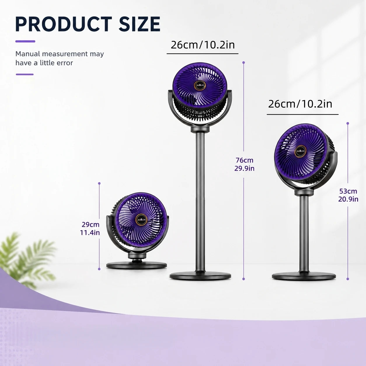 2-in-1 Air Circulator Fan – Floor & Desk | 5 Speeds | USB Powered